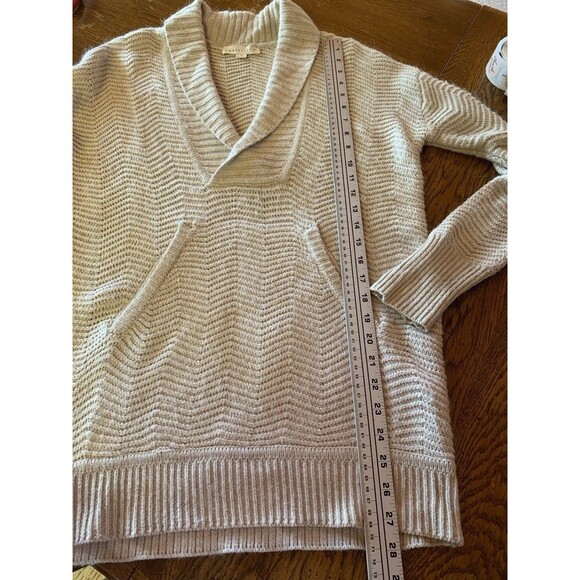 Angora Blend Shawl Neck Fisherman Sweater Sz Small/Runs Large Cozy Relaxed Soft - Picture 10 of 12